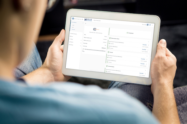 Using tablet to manage worker and subcontractor approval